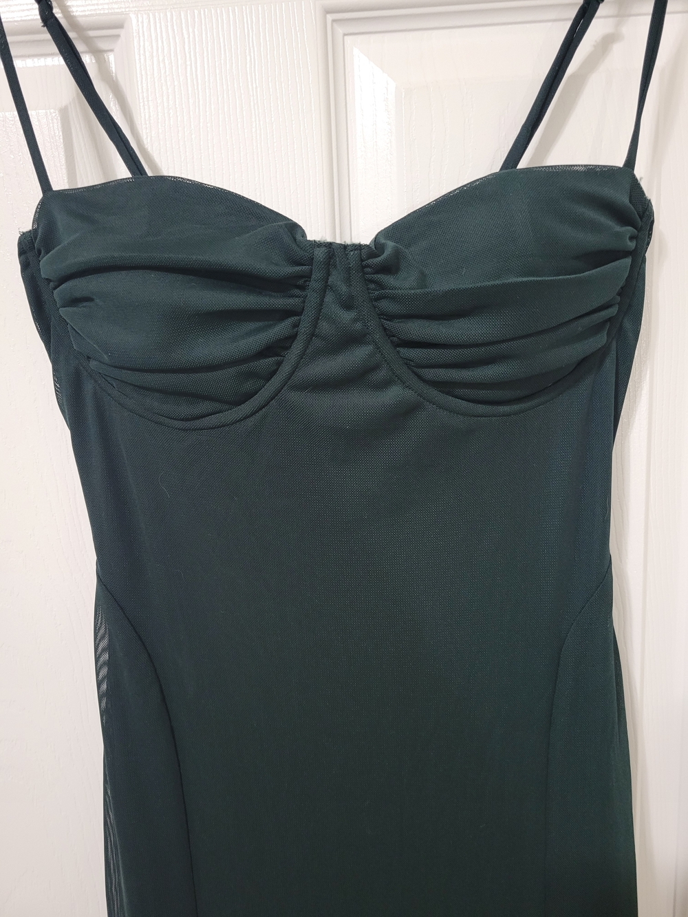 Dynamite Dark Green Spaghetti Strap Maxi Dress - Picture 2 of 5